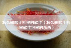 怎么删除手机里的软件（怎么删除手机里软件包里的东西）